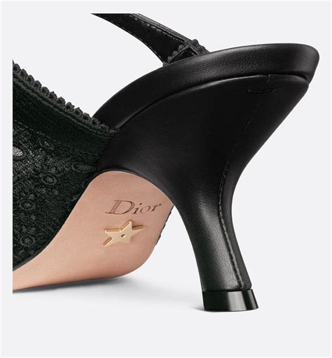 dior capture mule|Dior Capture Heeled Mule Black Mesh Cannage Embroidery.